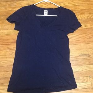 Navy blue short sleeve shirt